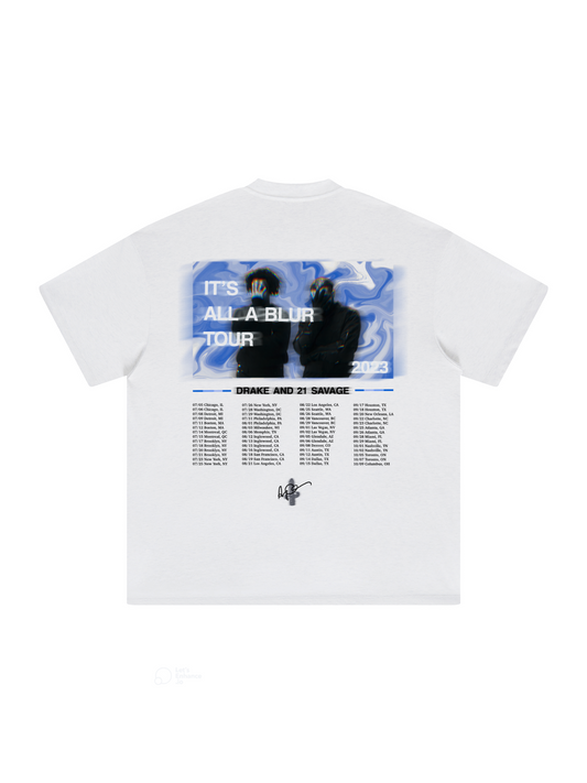Drake & 21 Savage: It's All A Blur Tour Shirt - White