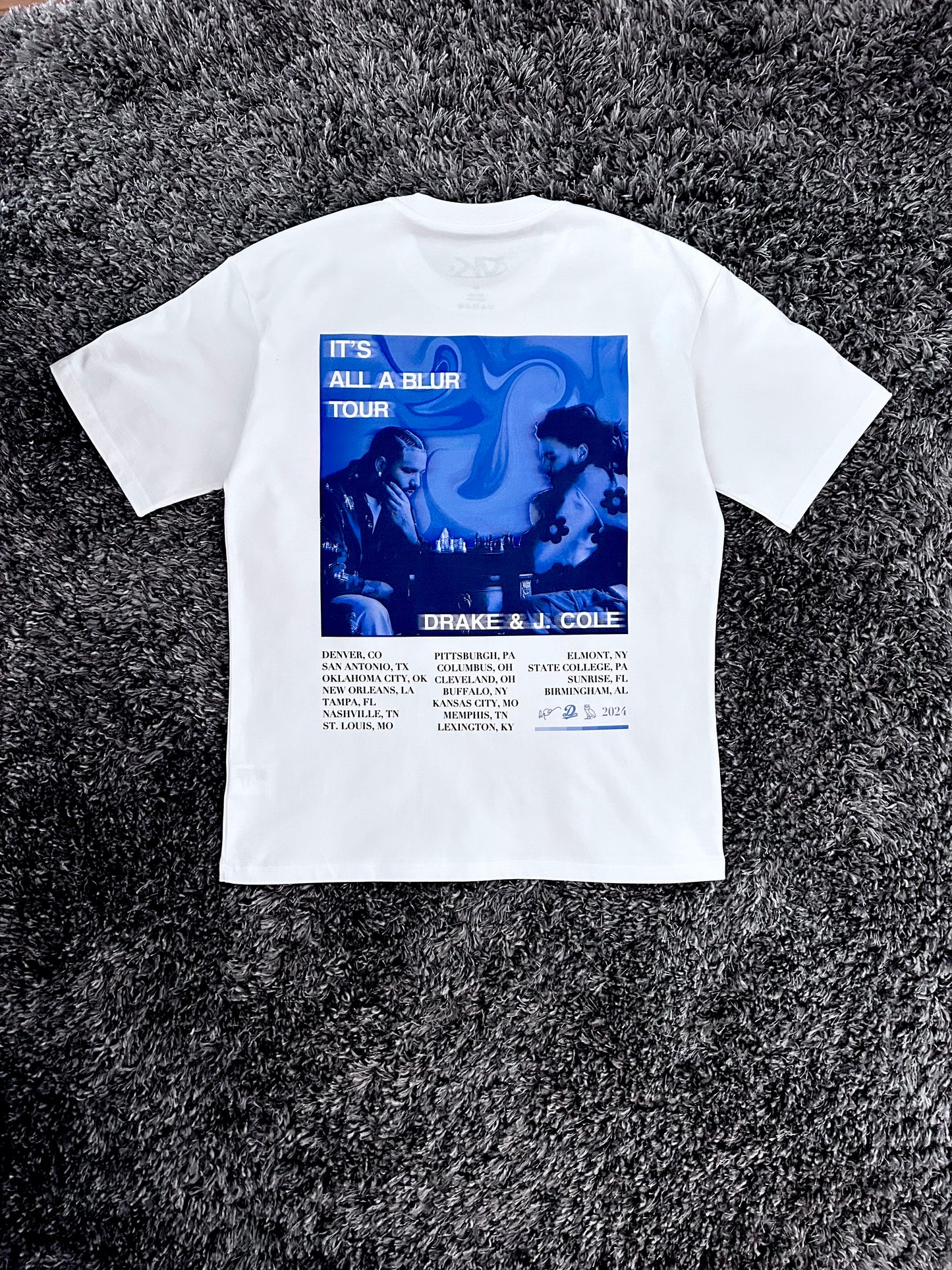 Drake & J. Cole: It's All A Blur Tour Shirt - White