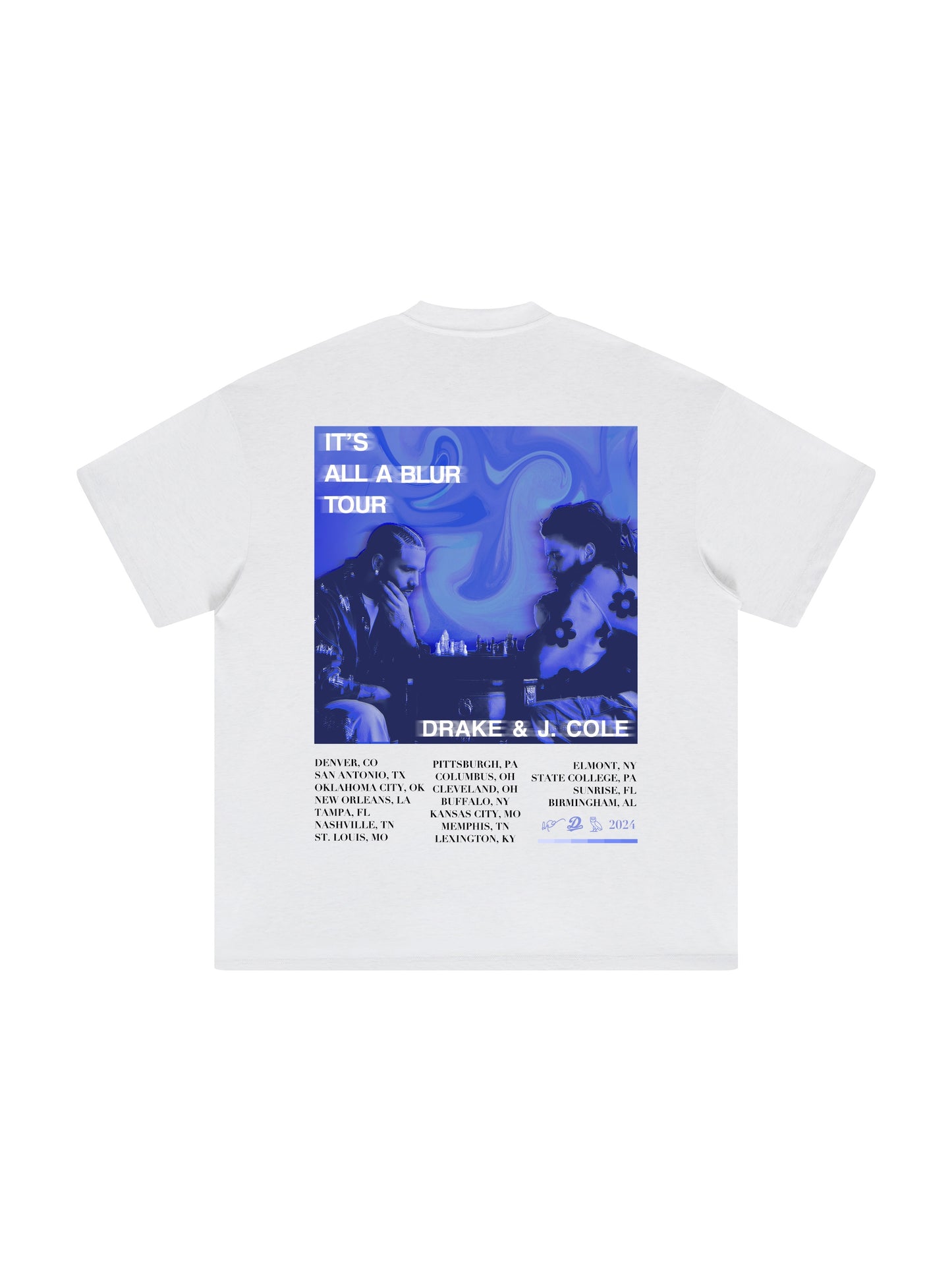 Drake & J. Cole: It's All A Blur Tour Shirt - White
