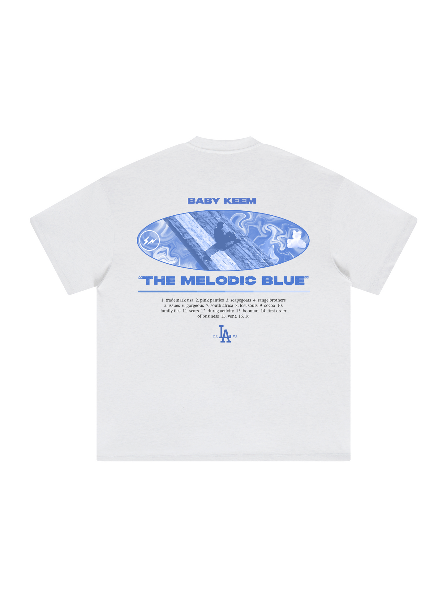 The Melodic Blue Shirt - White