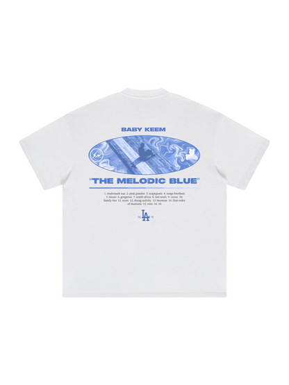 The Melodic Blue Shirt - White